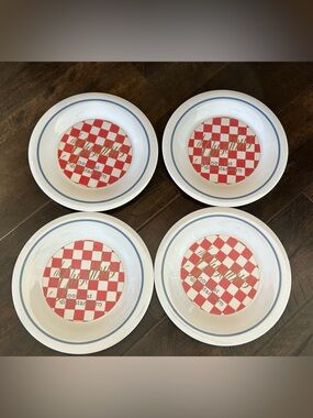Vintage Latin Dinner Plates (Set of 4)